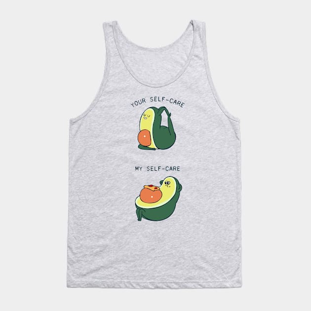 Self Care Avocado Tank Top by huebucket